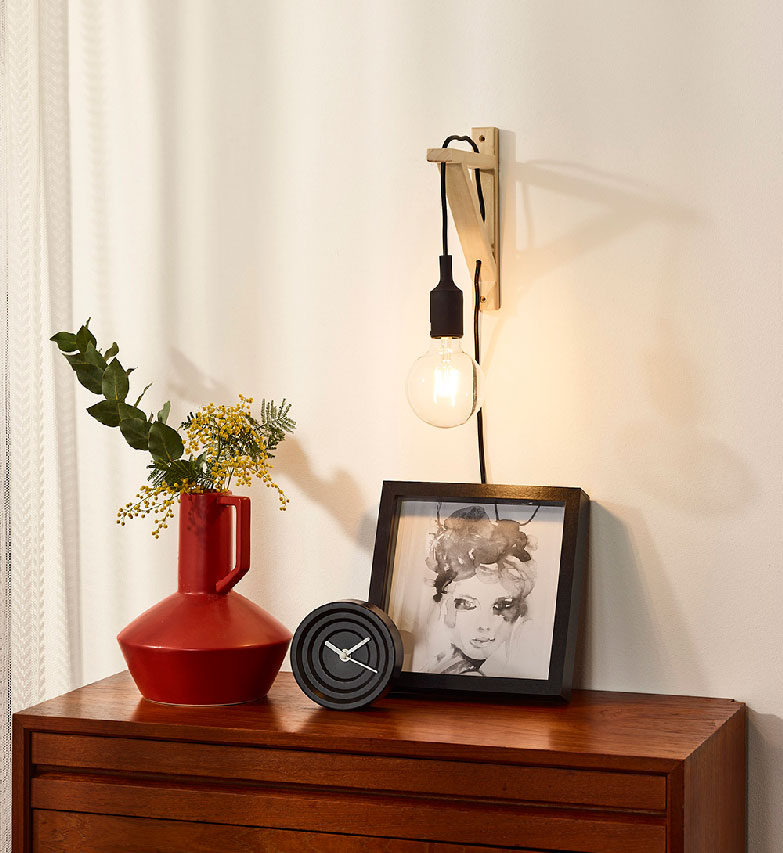 Lucide FIX WALL - Wall Lamp - Black